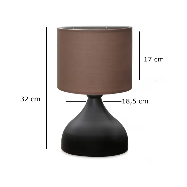 Opviq Stolná lampa Mija čierna/hnedá