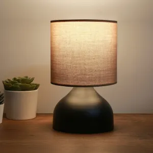 Opviq Stolná lampa Mija čierna/hnedá