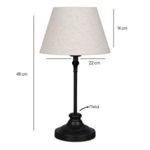 Opviq Stolná lampa Milos čierna/krémová