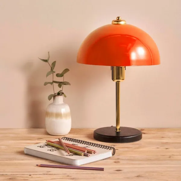 Opviq Stolná lampa Rety oranžová/zlatá