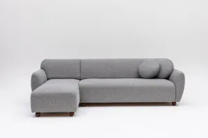 Hanah Home Rohová sedací souprava Eddy 273 cm světle šedá levá
