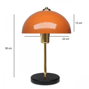 Opviq Stolná lampa Rety oranžová/zlatá