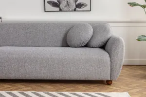 Hanah Home Rohová sedací souprava Eddy 273 cm světle šedá levá