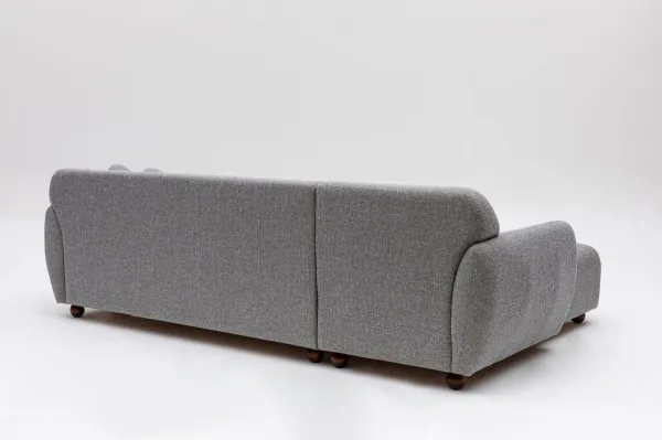 Hanah Home Rohová sedací souprava Eddy 273 cm světle šedá levá