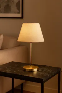 Opviq Stolná lampa Tienidlo II béžová/zlatá