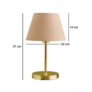 Opviq Stolná lampa Tienidlo II béžová/zlatá