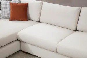 Hanah Home Rohová sedací souprava Loop 270 cm béžová levá