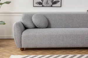 Hanah Home Rohová sedací souprava Eddy 273 cm světle šedá pravá