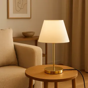 Opviq Stolní lampa Shade II bílá/zlatá