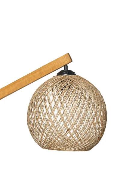 Opviq Stojací lampa Beehive z masivu ecru/hnědá
