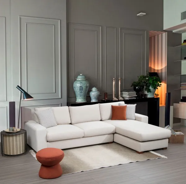Hanah Home Rohová sedací souprava Loop 270 cm béžová pravá