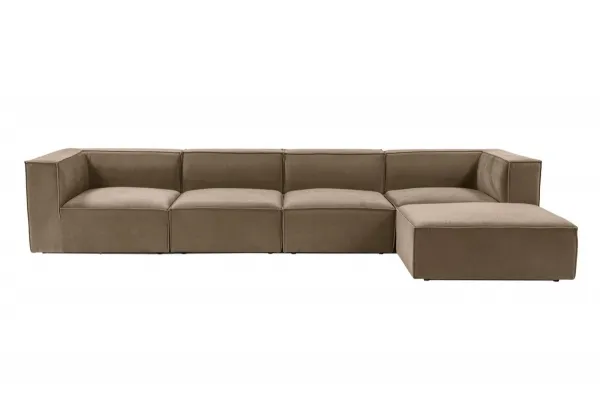 Hanah Home Rohová sedací souprava Sora 430 cm hnědá pravá