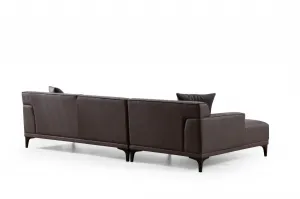 Hanah Home Rohová sedací souprava Petra 250 cm antracitová levá