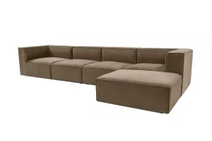 Hanah Home Rohová sedací souprava Sora 430 cm hnědá pravá