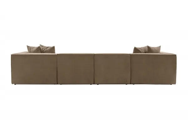 Hanah Home Rohová sedací souprava Sora 430 cm hnědá pravá