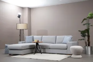 Hanah Home Rohová sedací souprava Loop 290 cm šedá levá