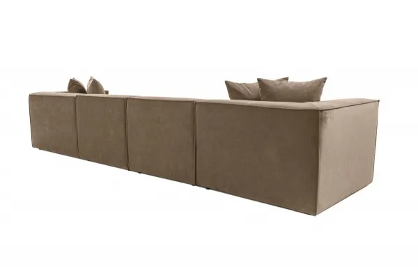 Hanah Home Rohová sedací souprava Sora 430 cm hnědá pravá