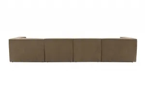 Hanah Home Rohová sedací souprava Sora 430 cm hnědá pravá