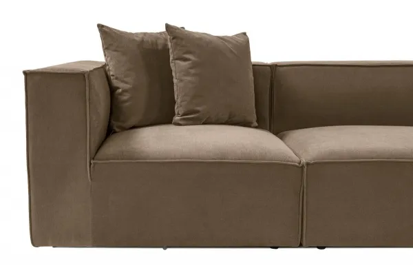Hanah Home Rohová sedací souprava Sora 430 cm hnědá pravá