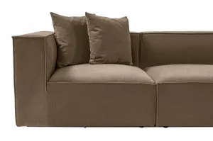 Hanah Home Rohová sedací souprava Sora 430 cm hnědá pravá