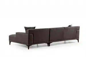 Hanah Home Rohová sedací souprava Petra 250 cm antracitová pravá