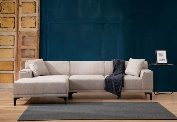 Hanah Home Rohová sedací souprava Petra 250 cm bílá levá