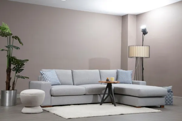 Hanah Home Rohová sedací souprava Loop 290 cm šedá pravá