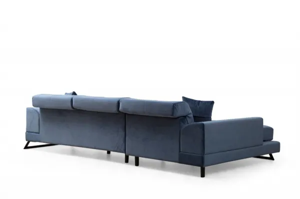 Hanah Home Rohová sedací souprava Frido 308 cm modrá levá
