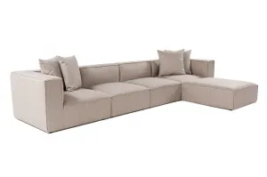 Hanah Home Rohová sedací souprava Sora 430 cm pískově béžová pravá