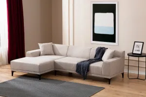Hanah Home Rohová sedací souprava Petra 250 cm bílá levá