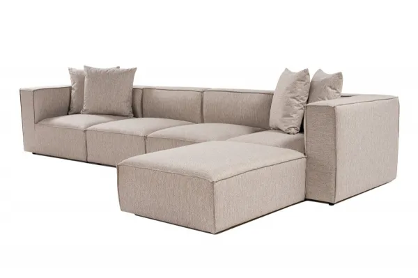 Hanah Home Rohová sedací souprava Sora 430 cm pískově béžová pravá