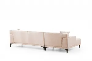 Hanah Home Rohová sedací souprava Petra 250 cm bílá levá