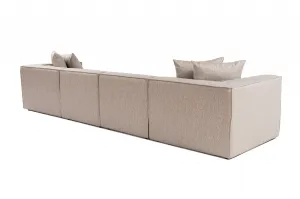 Hanah Home Rohová sedací souprava Sora 430 cm pískově béžová pravá