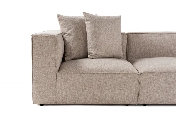 Hanah Home Rohová sedací souprava Sora 430 cm pískově béžová pravá