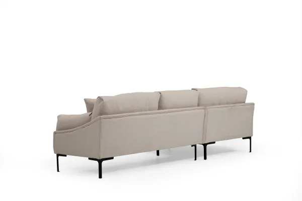Hanah Home Rohová sedací souprava Leo 255 cm krémová levá