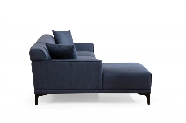 Hanah Home Rohová sedací souprava Petra 250 cm modrá levá