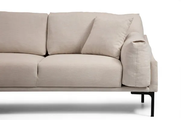 Hanah Home Rohová sedací souprava Leo 255 cm krémová levá