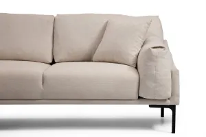 Hanah Home Rohová sedací souprava Leo 255 cm krémová levá