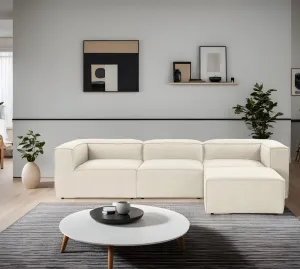 Hanah Home Rohová sedací souprava Fora 296 cm ecru pravá