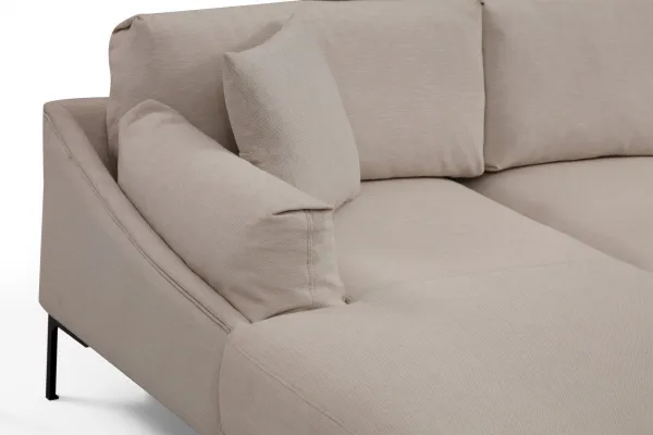 Hanah Home Rohová sedací souprava Leo 255 cm krémová levá