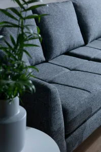 Hanah Home Rohová sedací souprava Tempo 300 cm tmavě šedá pravá