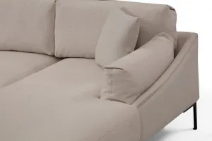 Hanah Home Rohová sedací souprava Leo 255 cm krémová pravá