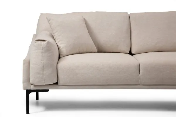 Hanah Home Rohová sedací souprava Leo 255 cm krémová pravá