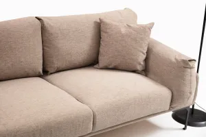 Hanah Home Rohová sedací souprava Leo 255 cm mocha levá