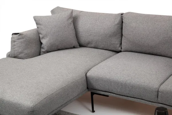 Hanah Home Rohová sedací souprava Leo 255 cm šedá levá