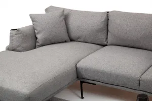 Hanah Home Rohová sedací souprava Leo 255 cm šedá levá