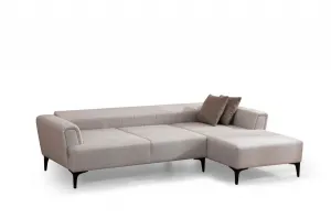 Hanah Home Rohová sedací souprava Hamlet 270 cm ecru pravá