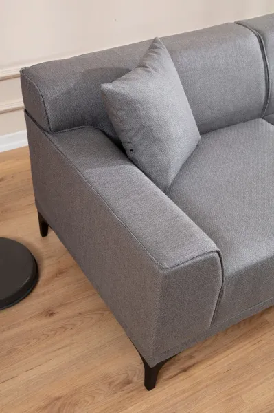 Hanah Home Rohová sedací souprava Petra 250 cm světle šedá levá