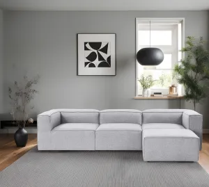 Hanah Home Rohová sedací souprava Fora 296 cm šedá pravá