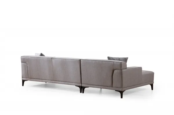 Hanah Home Rohová sedací souprava Petra 250 cm světle šedá levá